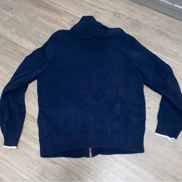 Mens Tommy Hilfiger zip up sweater navy size XL - Picture 12 of 16